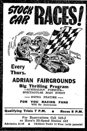 Adrian Fairgrounds - June 20 1951